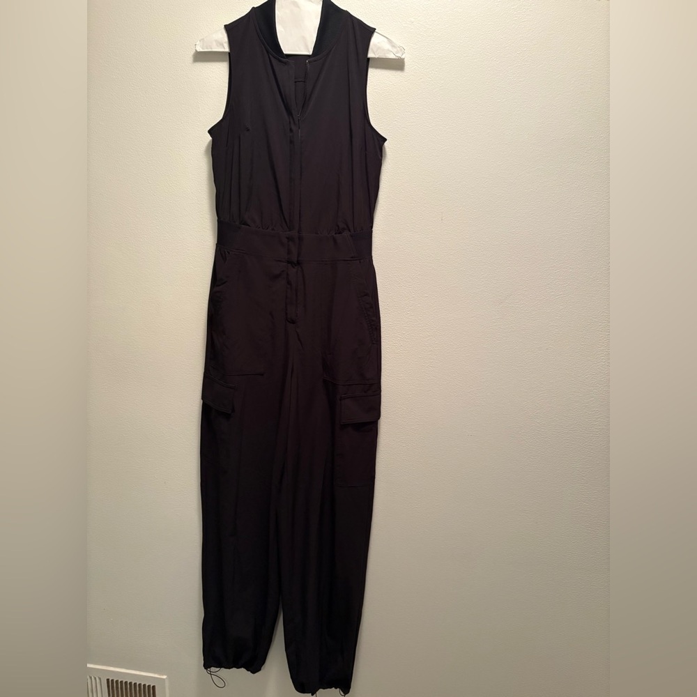 Athleta Black Sleeveless Jumpsuit 0